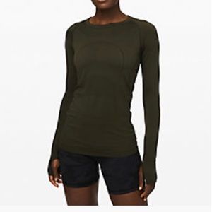 Swiftly Tech Long Crew Dark Olive 6